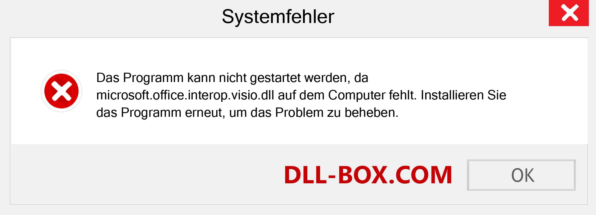 microsoft.office.interop.visio.dll-Datei fehlt?. Download für Windows 7, 8, 10 - Fix microsoft.office.interop.visio dll Missing Error unter Windows, Fotos, Bildern