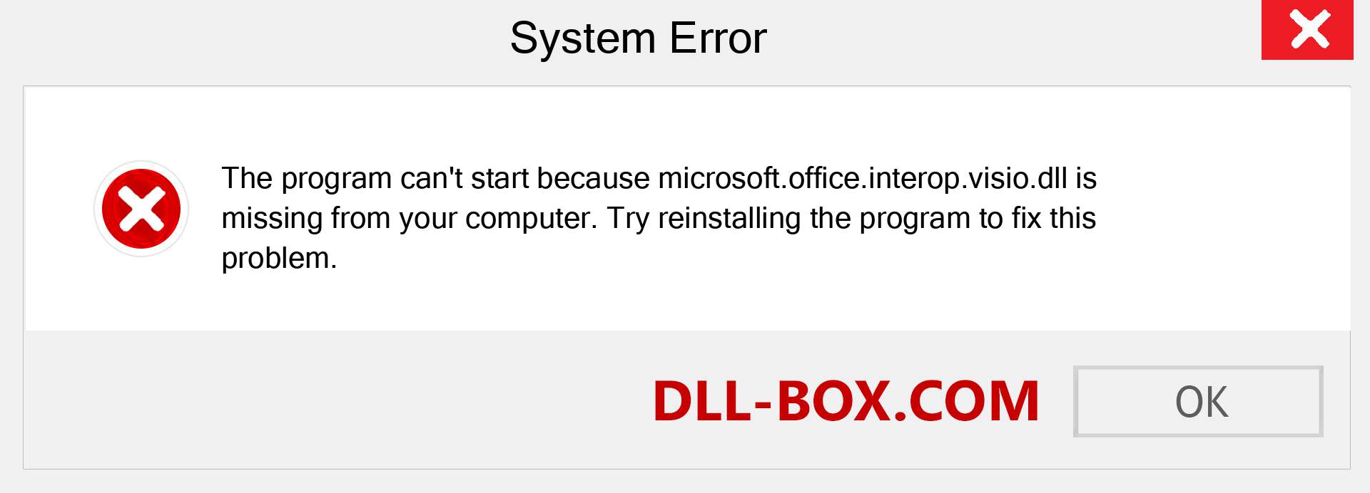  microsoft.office.interop.visio.dll file is missing?. Download for Windows 7, 8, 10 - Fix  microsoft.office.interop.visio dll Missing Error on Windows, photos, images
